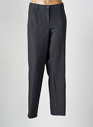 Pantalon droit fermeture zippée sous rabat boutonné taille normale gris FRANK WALDER femme