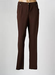 Pantalon slim taille élastique taille normale marron FRANCE RIVOIRE femme
