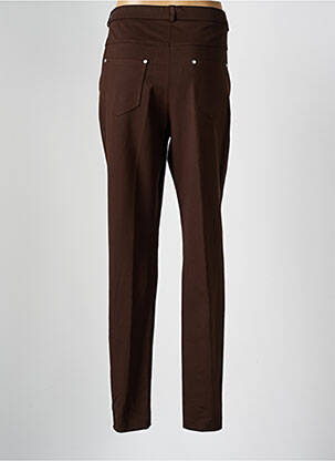 Pantalon slim taille élastique taille normale marron FRANCE RIVOIRE femme