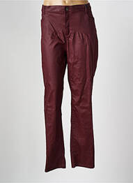 Pantalon slim tissage enduit taille normale rouge FRED SABATIER femme