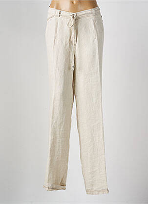 Pantalon droit taille élastique taille normale beige FRED SABATIER femme