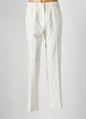Pantalon droit taille à pinces taille haute beige MERI & ESCA femme