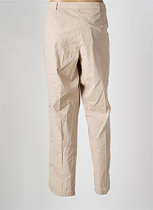 Pantalon droit tissage popeline taille normale marron ELENA MIRO femme