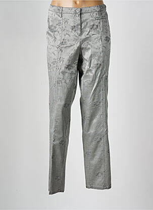Pantalon droit stretch taille normale gris FRANK WALDER femme