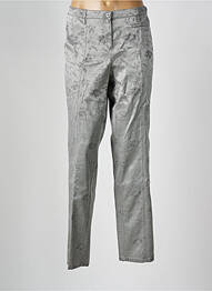 Pantalon droit stretch taille normale gris FRANK WALDER femme
