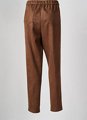 Pantalon slim taille élastique taille normale marron FRANCK ANNA femme