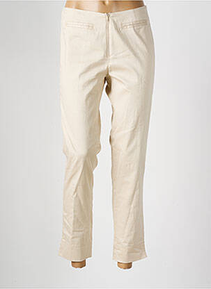 Pantalon 7/8 taille à pinces taille normale beige ESCORPION femme