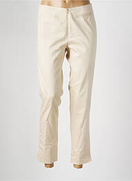 Pantalon 7/8 taille à pinces taille normale beige ESCORPION femme