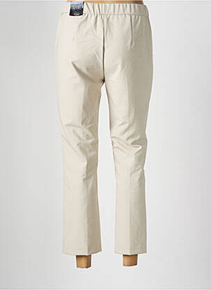 Pantalon droit tissage crêpe taille normale beige TONI femme