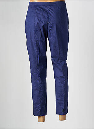 Pantalon 7/8 taille haute taille haute bleu ELENA MIRO femme