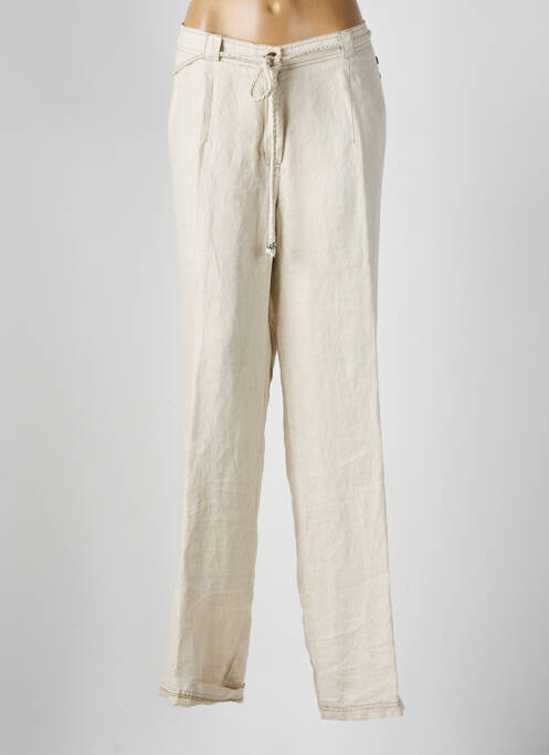 Pantalon droit beige FRED SABATIER pour femme