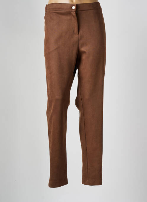 Pantalon slim marron FRANCK ANNA pour femme