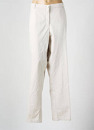 Pantalon droit stretch beige TONI femme