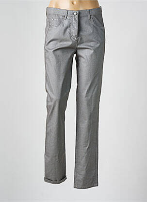Pantalon slim stretch taille normale gris FRANK WALDER femme