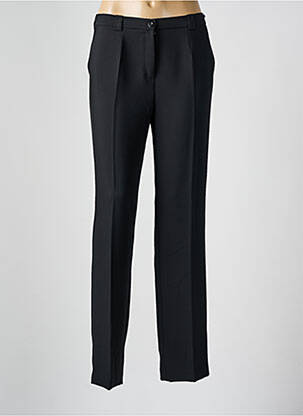 Pantalon droit fermeture zippée sous rabat boutonné taille normale noir FRANK WALDER femme