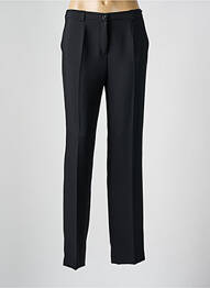 Pantalon droit tissage crêpe taille normale noir FRANK WALDER femme
