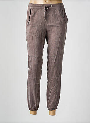 Pantalon slim taille élastique taille normale marron TUZZI femme