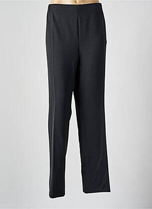 Pantalon droit tissage crêpe taille normale noir FRANCE RIVOIRE femme