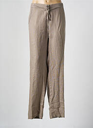 Pantalon droit taille élastique taille normale marron MERI & ESCA femme