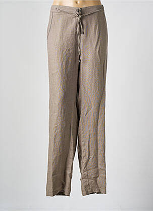 Pantalon droit taille élastique taille normale marron MERI & ESCA femme
