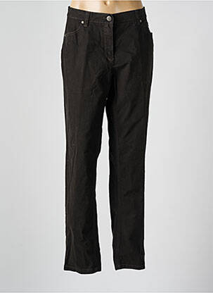 Pantalon droit stretch taille normale noir KIM femme