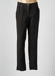 Pantalon droit stretch taille normale noir KIM femme