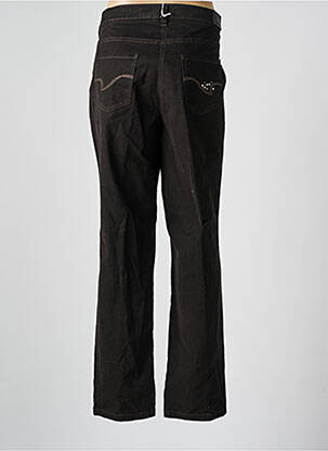 Pantalon droit stretch taille normale noir KIM femme