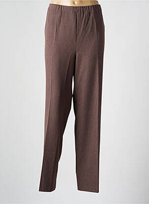 Pantalon droit stretch taille normale marron TONI femme