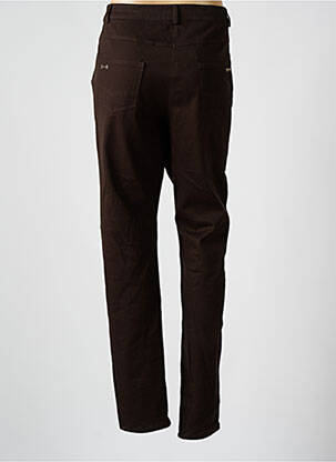 Pantalon slim tissage popeline taille normale marron CHRISTIAN MARRY femme