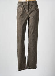 Pantalon droit stretch taille normale marron SABATIER femme