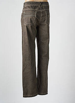 Pantalon droit stretch taille normale marron SABATIER femme