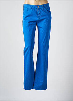 Pantalon droit stretch taille normale bleu SABATIER femme