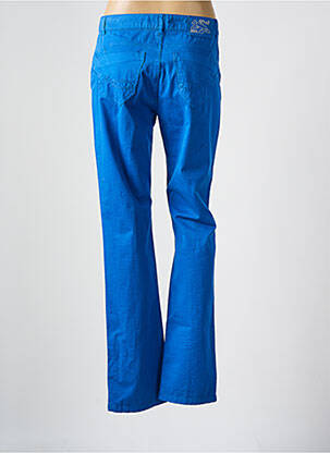 Pantalon droit stretch taille normale bleu SABATIER femme