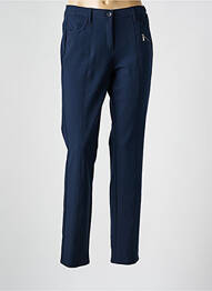 Pantalon slim tissage popeline taille normale bleu FRANK WALDER femme