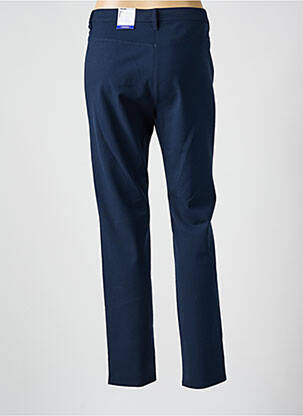 Pantalon slim tissage popeline taille normale bleu FRANK WALDER femme