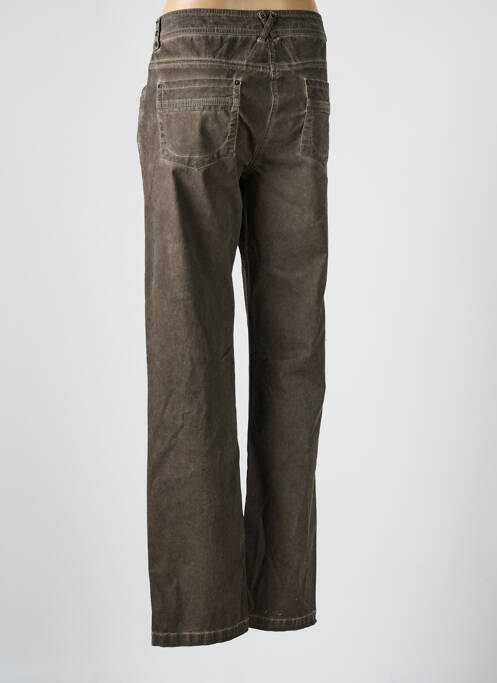 Pantalon droit stretch taille normale marron SABATIER femme