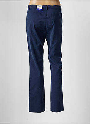 Pantalon droit fermeture zippée sous rabat boutonné bleu FRANK WALDER femme