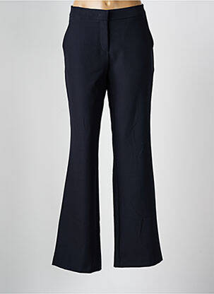 Pantalon flare fermeture zippée sous rabat avec crochet bleu TONI femme
