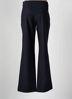 Pantalon flare fermeture zippée sous rabat avec crochet bleu TONI femme