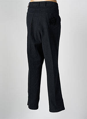 Pantalon droit fermeture zippée sous rabat boutonné gris TONI femme