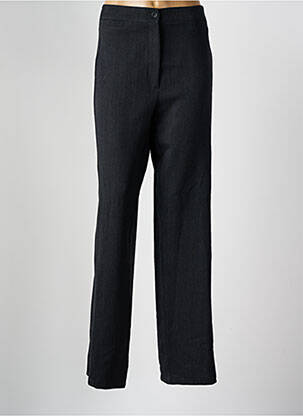 Pantalon droit fermeture zippée sous rabat boutonné gris QUATTRO femme
