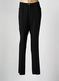 Pantalon droit fermeture zippée sous rabat boutonné noir GEVANA femme