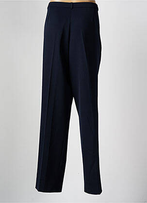 Pantalon droit fermeture zippée sous rabat boutonné bleu QUATTRO femme