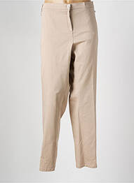 Pantalon droit fermeture zippée sous rabat boutonné beige SOMMERMANN femme