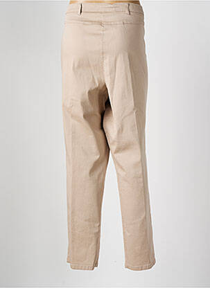 Pantalon droit fermeture zippée sous rabat boutonné beige SOMMERMANN femme