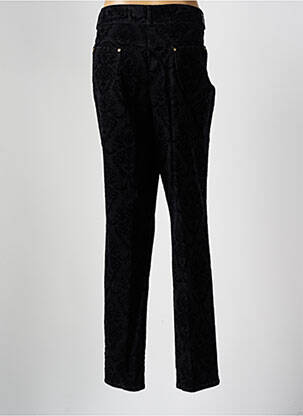 Pantalon droit fermeture zippée sous rabat boutonné noir QUATTRO femme