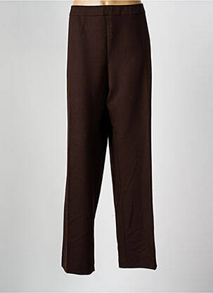 Pantalon droit taille élastique marron GERARD PASQUIER femme