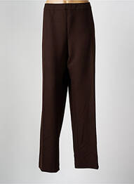 Pantalon droit taille élastique marron GERARD PASQUIER femme
