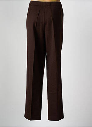 Pantalon droit taille élastique marron GERARD PASQUIER femme