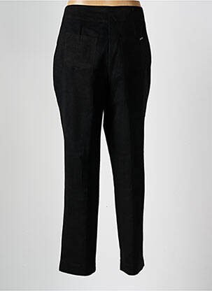 Pantalon droit fermeture zippée sous rabat boutonné noir ALICE ET BARNABE femme